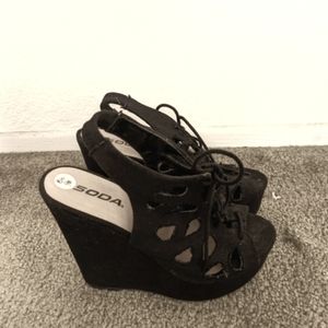 Women's Soda Wedged Heels Sz 8